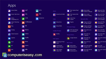 รูปแสดง All apps ของ Start Screen