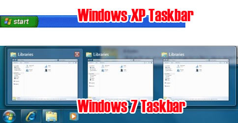 Windows XP to Windows 7 Taskbar