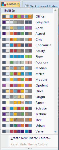 Theme Color PowerPoint 2007