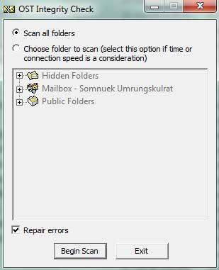 Fix OST file Microsoft Outlook