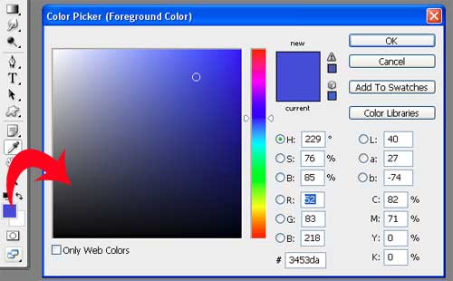 Select color Photoshop CS