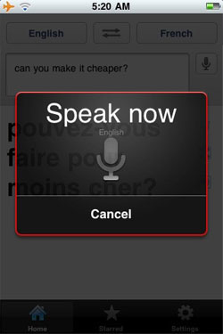 Speak Now Google Translate