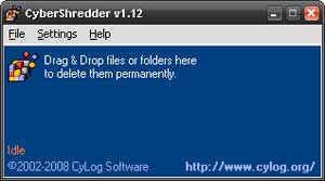 CyberShredder Permanent Delete Tool