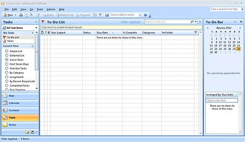 Tasks Microsoft Outlook 2007