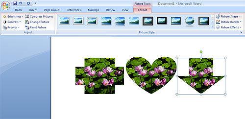 Picture Shape Microsoft office 2007
