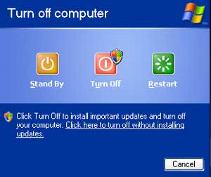 Turn off computer
