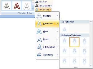WordArt Style PowerPoint 2007